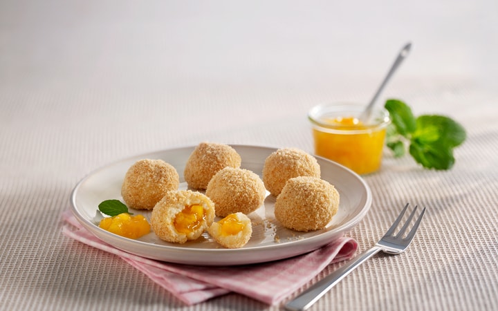 Mini-Marillenknödel (gekocht und gebröselt) (Artikelnummer 03517)