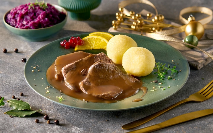 Hirschbraten in Rotweinsauce (Artikelnummer 03906)